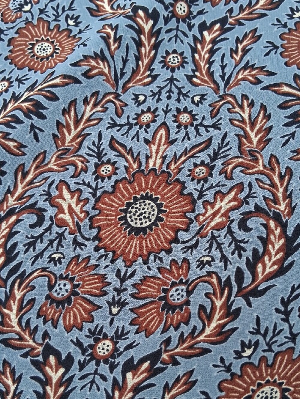 CAbi Blue and Brown Floral Tunic Top - Picture 16 of 16